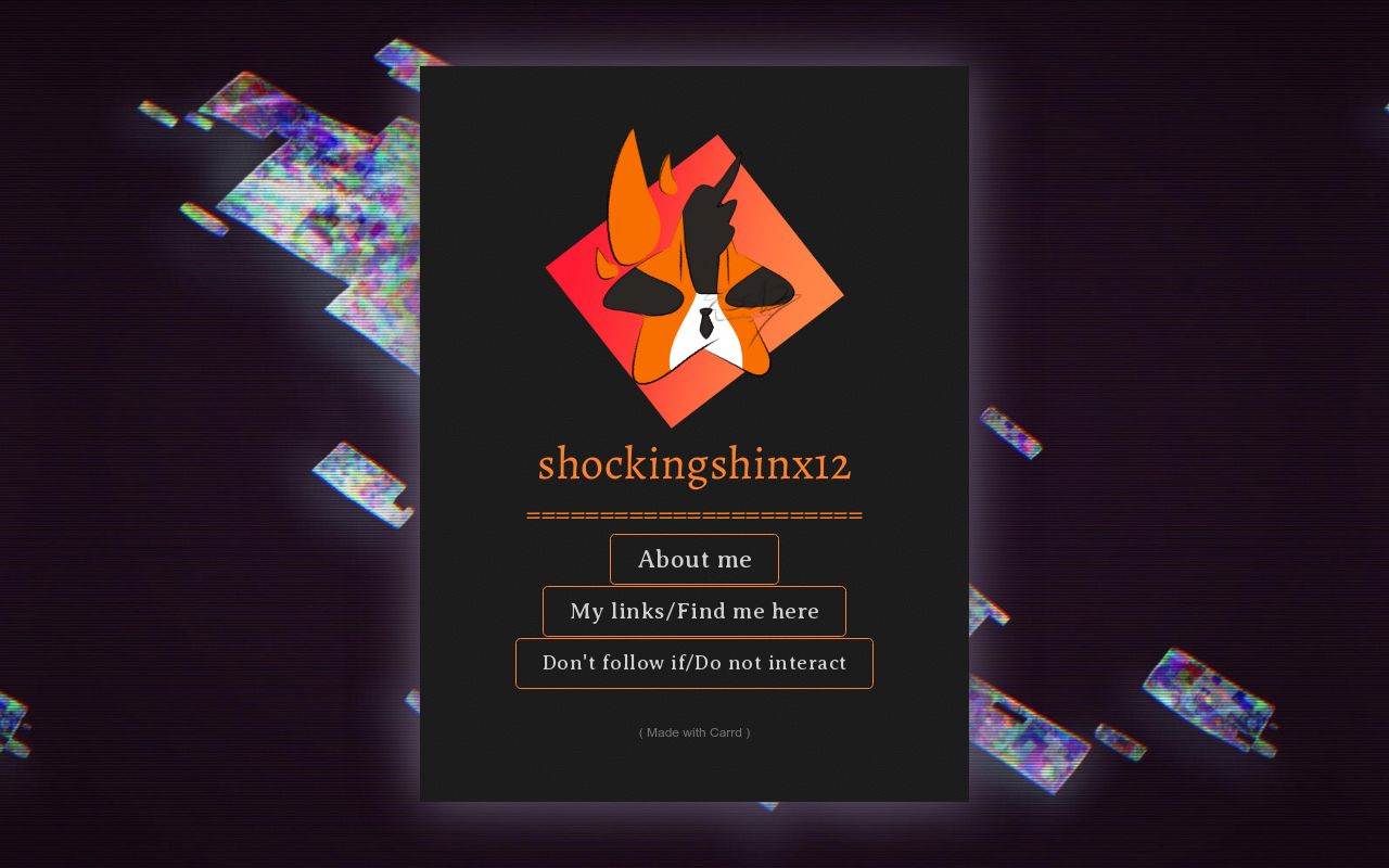 Carrd profile picture for @shocking